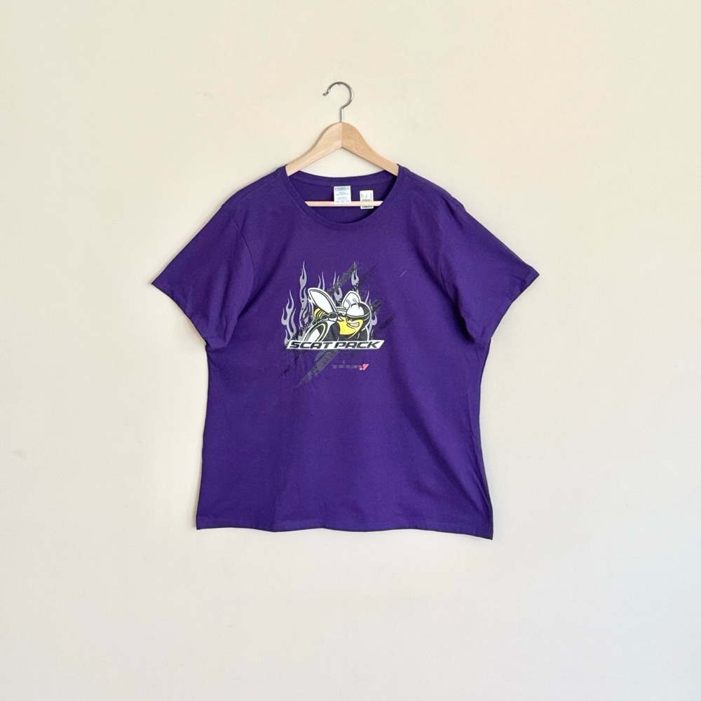 NEW Dodge Scat Pack Super Bee Graphic Purple T Shirt Women’s size XXL